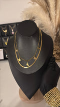 Gold Double Layer LV Necklace