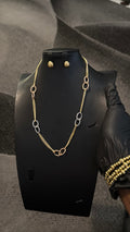 3 tone Chunk Gold Lookalike Chain Necklace