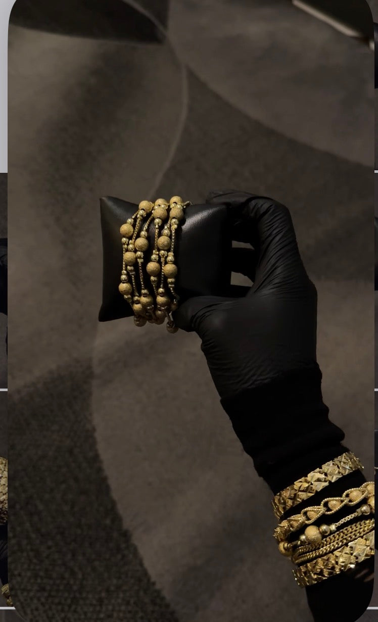 Golden Heritage Beaded Bracelet Set