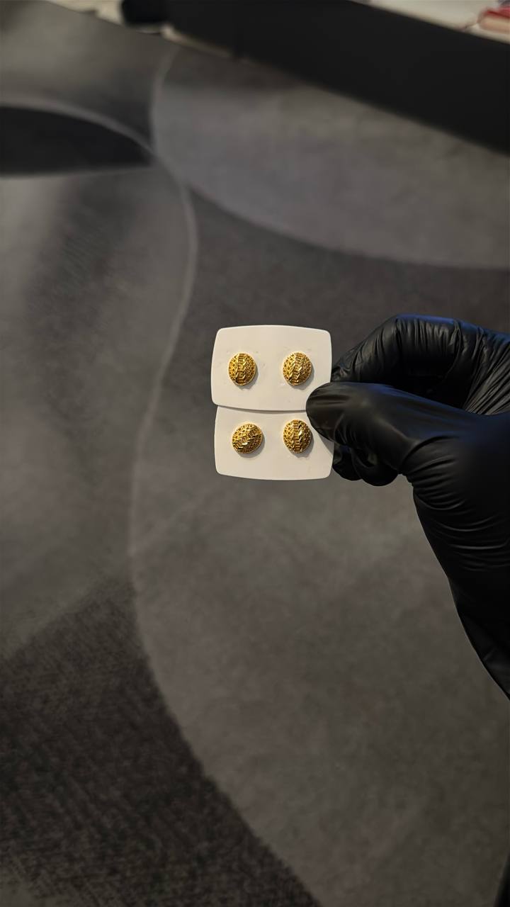 Textured Oval Stud Earrings