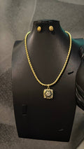 Gold Geometric Chain & Pendant Only Gold Lookalike Combo