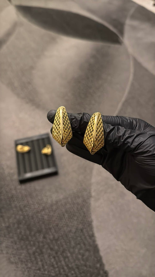 Celestia Lattice Gold Lookalike Earrings
