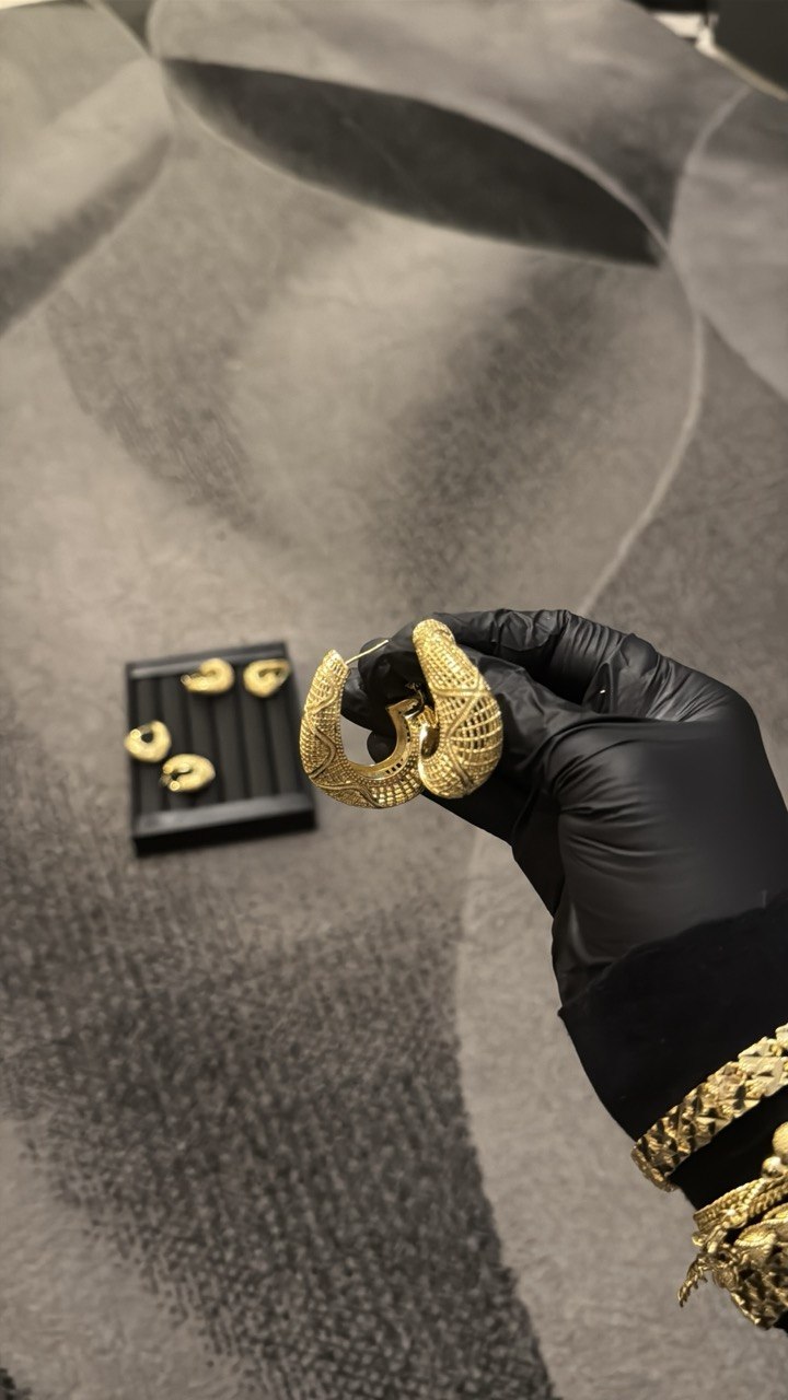 Imperial Crescent Gold lookalike Earrings