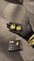 Luxury Textured Dome Gold lookalike Earrings