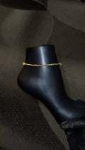 Golden Orbit Beaded Anklet