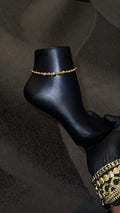 Golden Radiance Bead Anklet