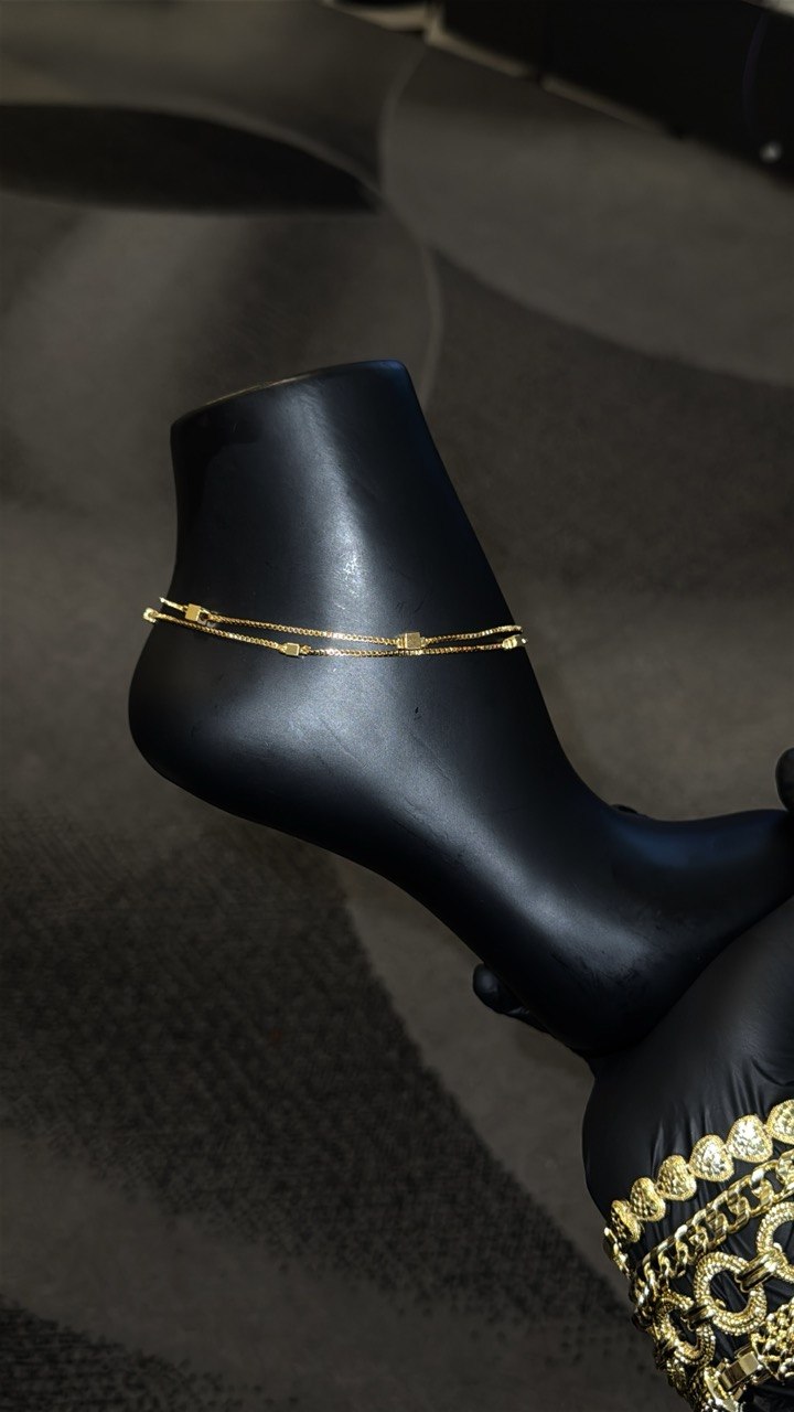 Golden Geo Luxe Anklet