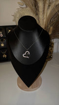 Crystal Double Heart Pendant Necklace