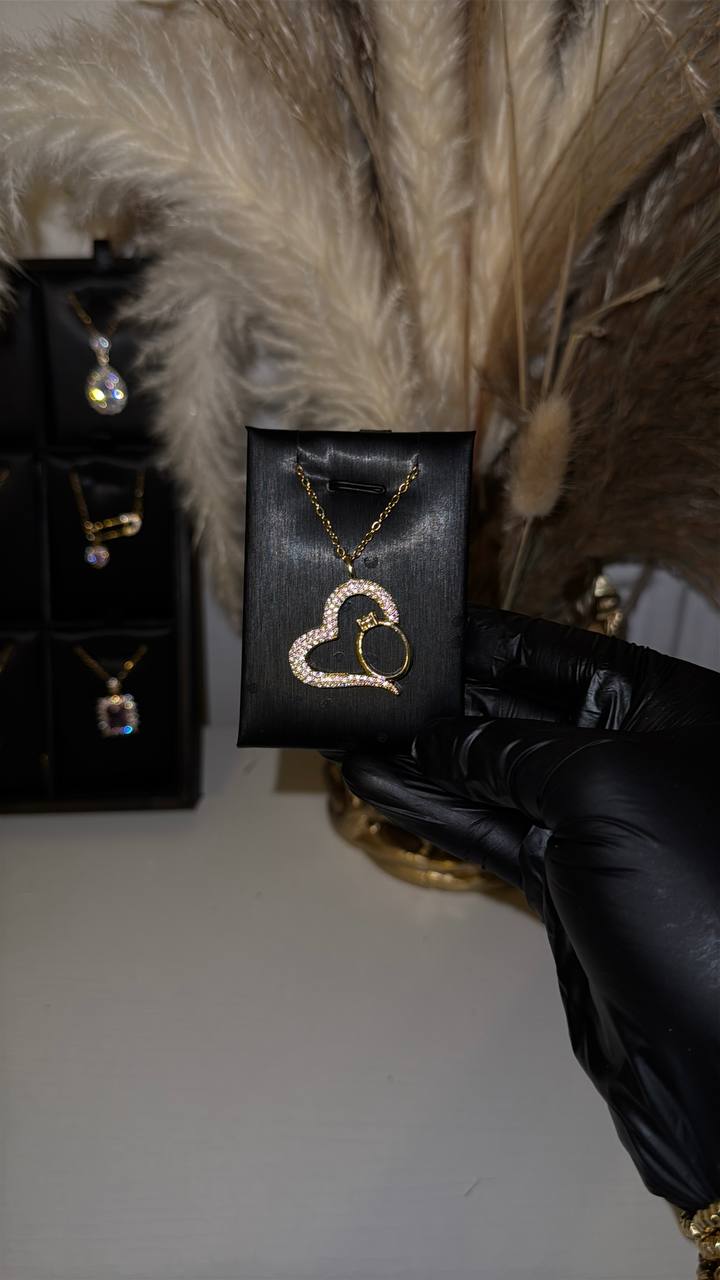 Crystal Heart Pendant Necklace