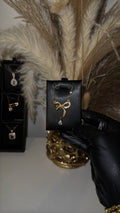 Crystal Bow Drop Pendant Necklace