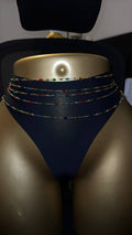 Multilayer Rainbow Crystal Waist Chain