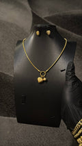 Gold Heart Charm Pendant Necklace