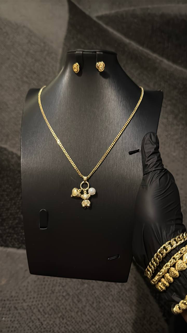 Elegant Pearl Charm Jewelry Set