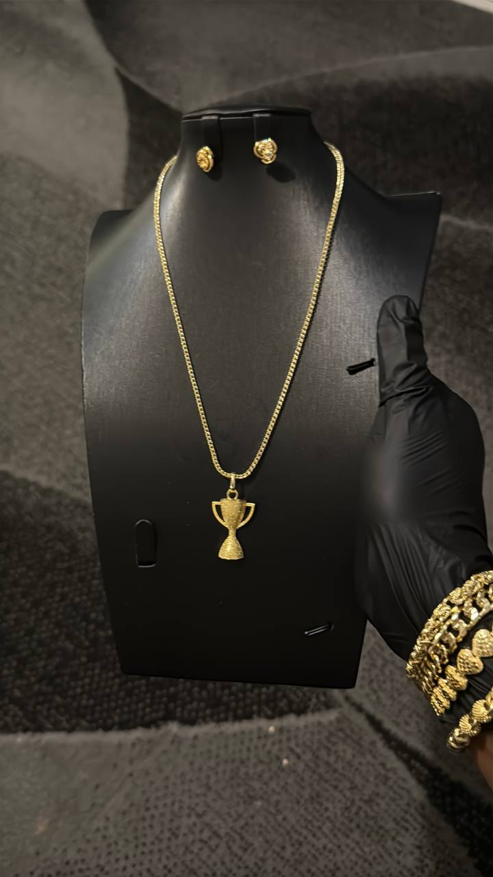 Champion Trophy Pendant Necklace