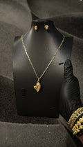 Classic Heart Pendant Necklace Set