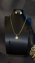 Sunflower Pendant Necklace Set Gold Lookalike