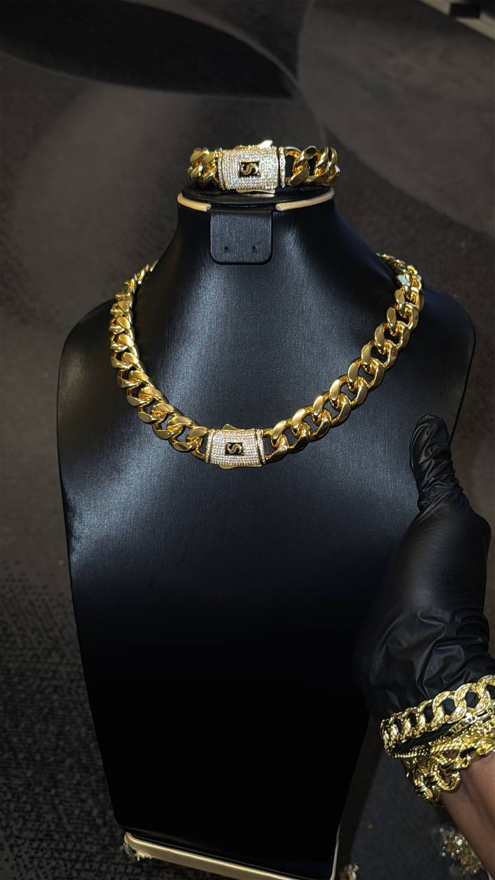 Imperial Cuban Link Necklace & Bracelet Set