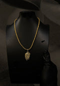 Jesus Face Pendant Necklace Gold Lookalike