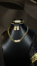 Radiant Crystal Cuban Link Jewelry Set