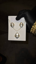 Silver Oval Elegance Jewelry Set