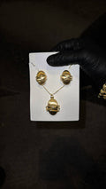 Golden Oval Harmony Jewelry Set