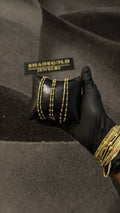 Elegant Gold Station Bead Bracelet Set
