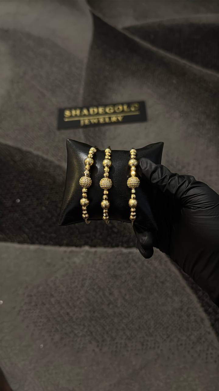 Luxe Crystal Bead Gold Bracelet