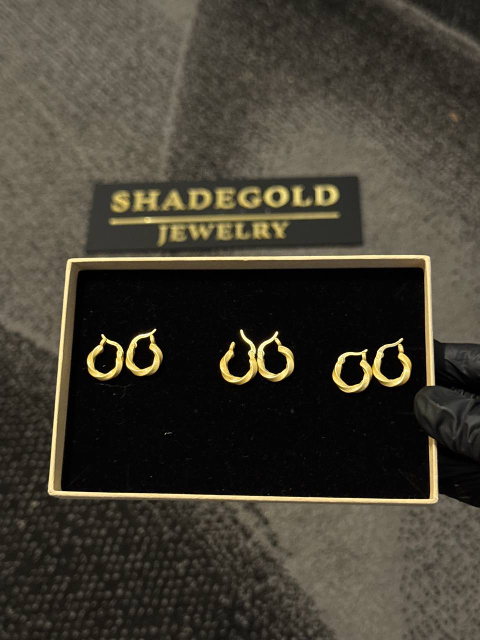 Classic Twist Gold Hoop Earrings