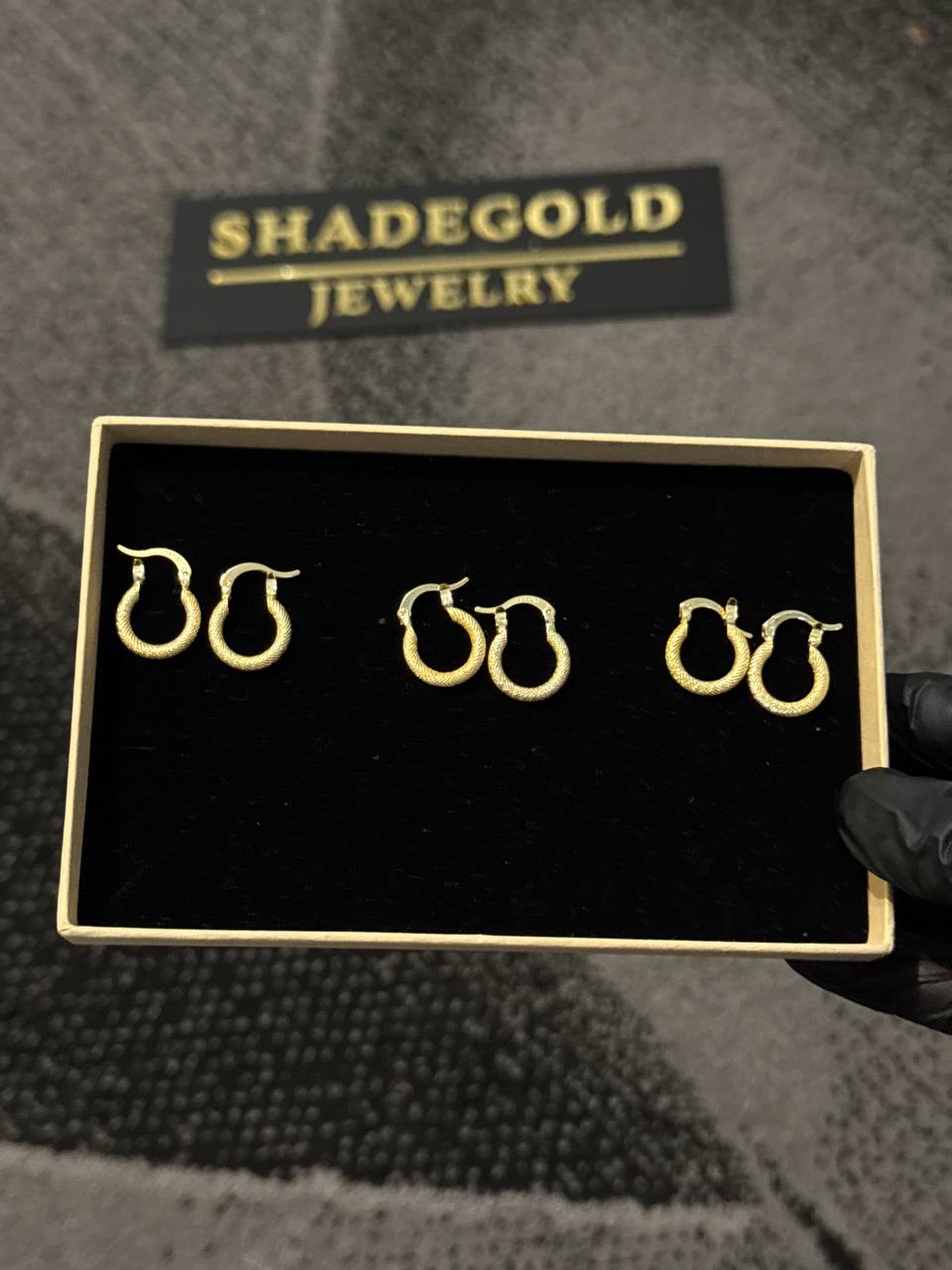 Classic Textured Hoop Earrings
