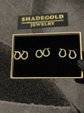 Faceted Twist Hoop Earrings