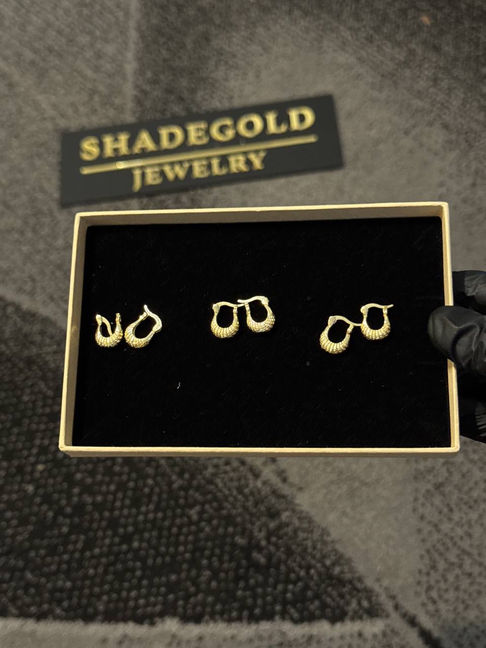 Textured Mini Hoop Earrings
