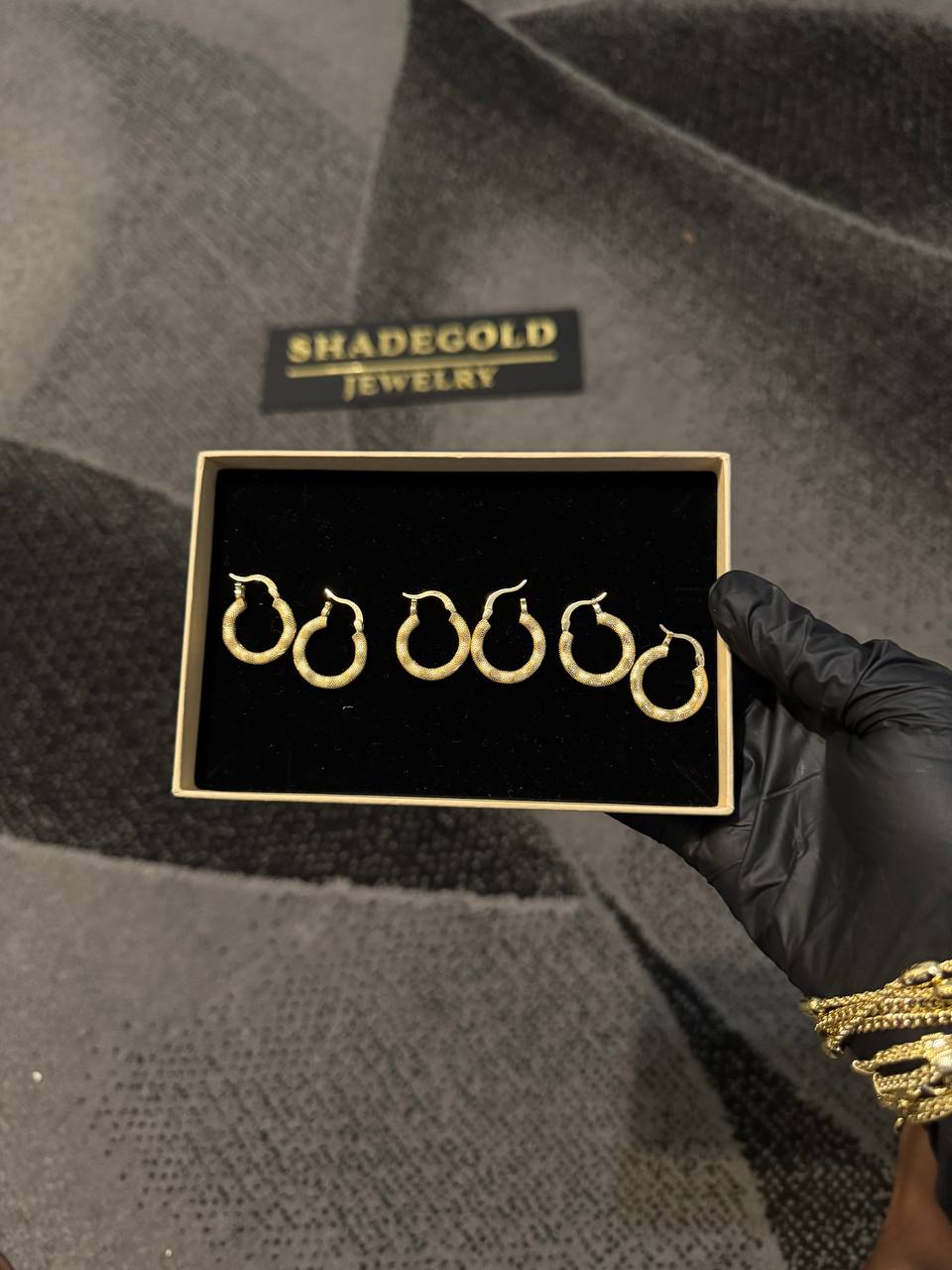 Classic Textured Hoop Earrings