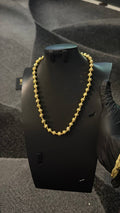 Golden Textured Bead Necklace
