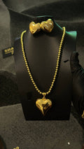 Golden Heart Elegance Jewelry Set
