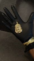 Luxury Gold Jesus Head Pendant with CZ Crown