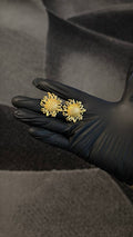 Radiant Sunflower Gold Lookalike Stud Earrings