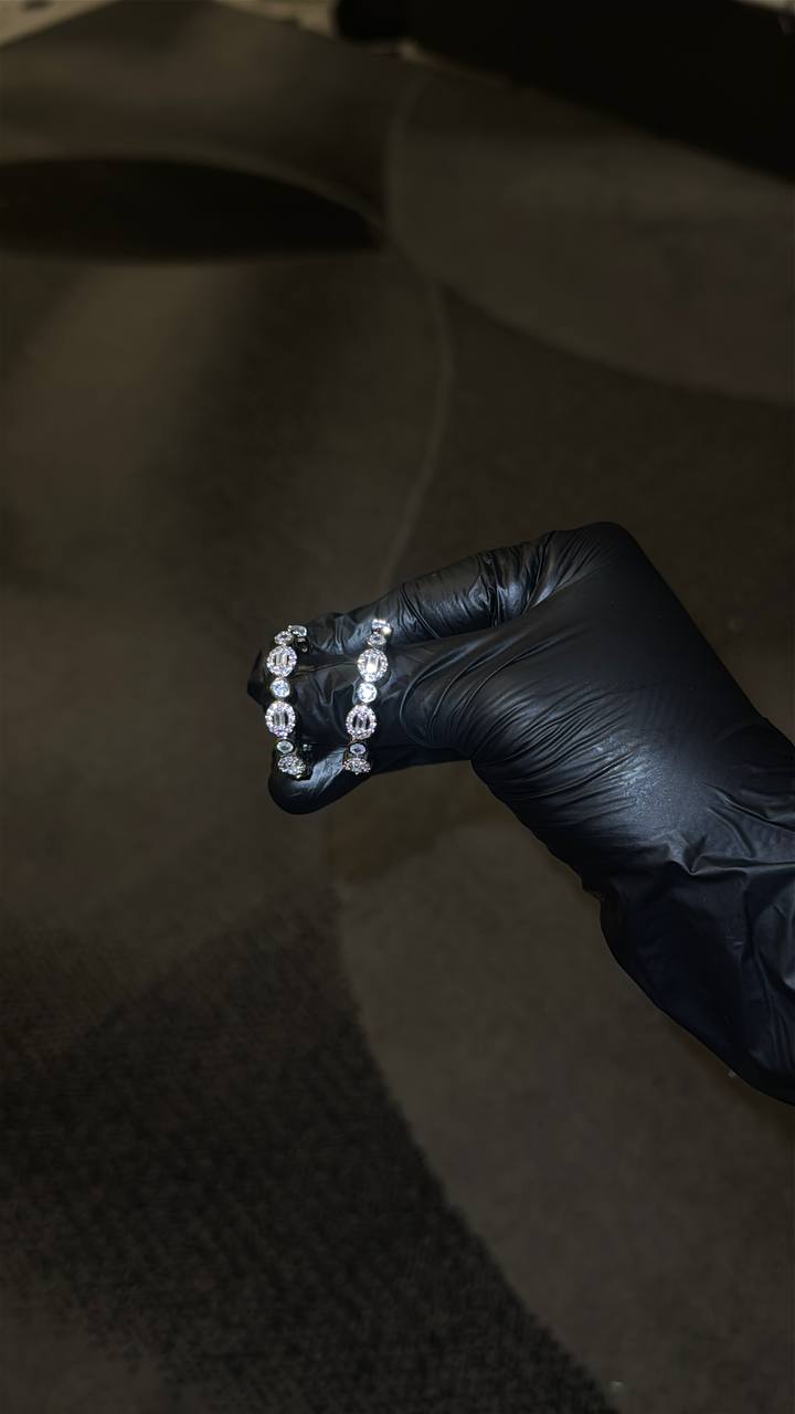 Crystal Luxe Drop Hoop Earrings