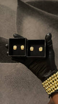 Geometric Gold Stud Earrings