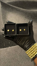 Classic Textured Gold Stud Earrings