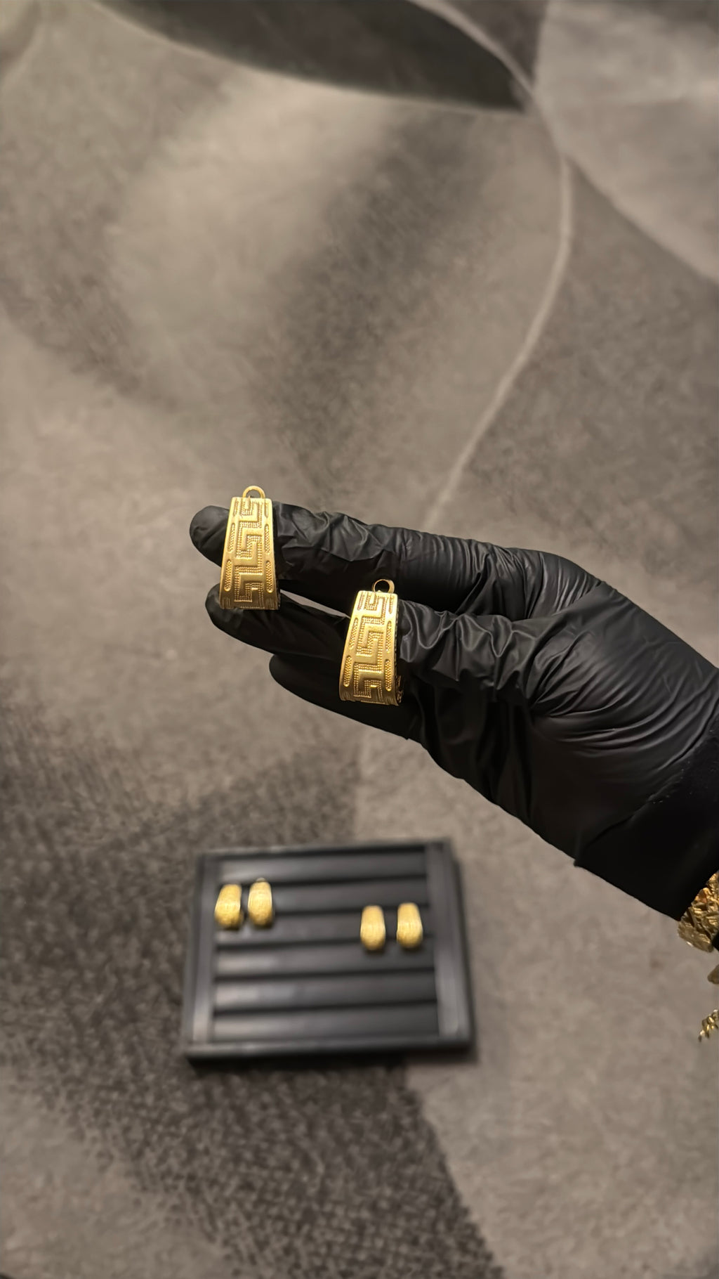 Regal Gold Huggie Gold Lookalike Earrings