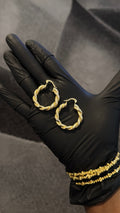 Rope Hoop Medium Gold lookalike earrings