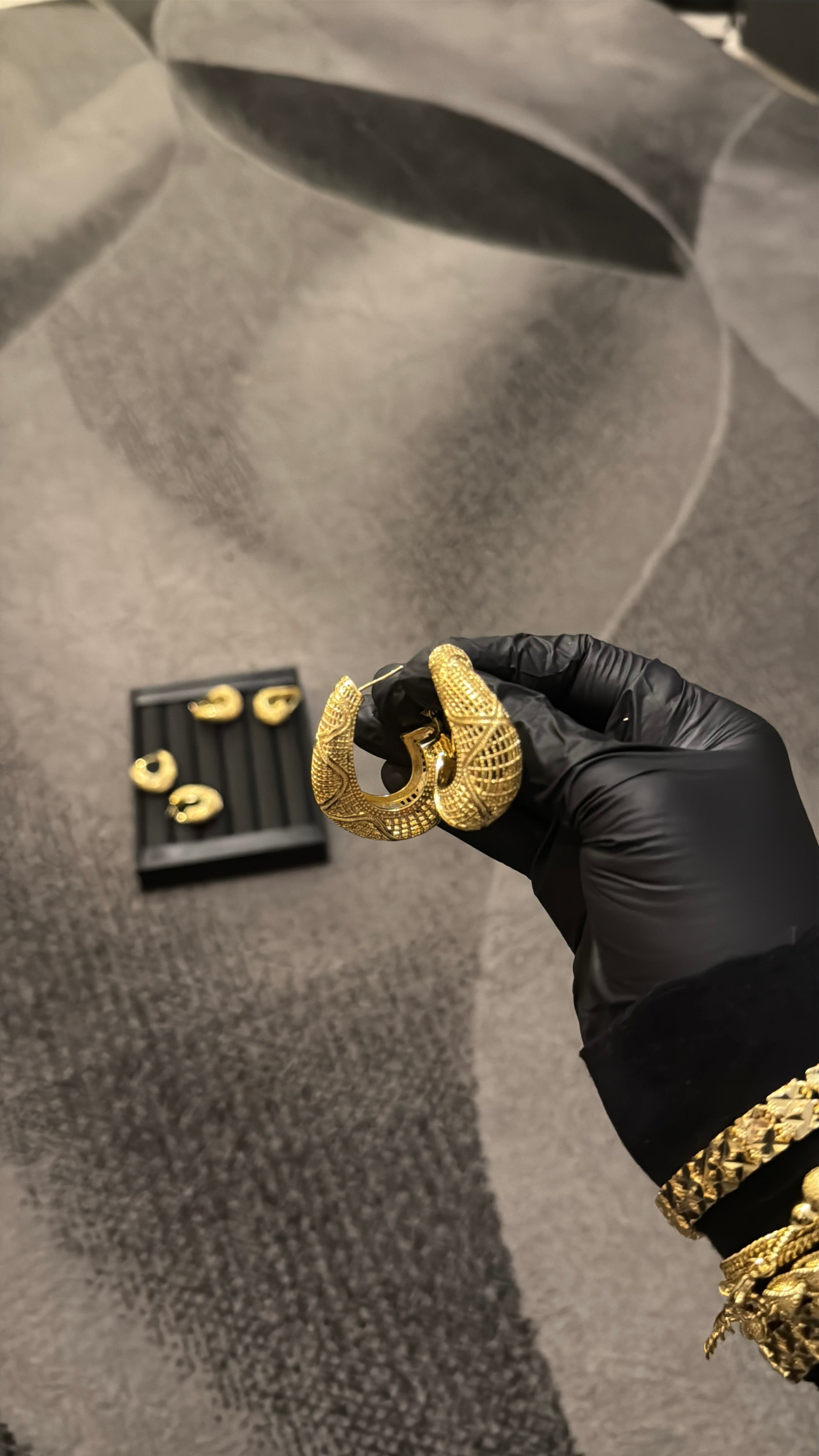 Royal Textured Gold lookalike Earrings