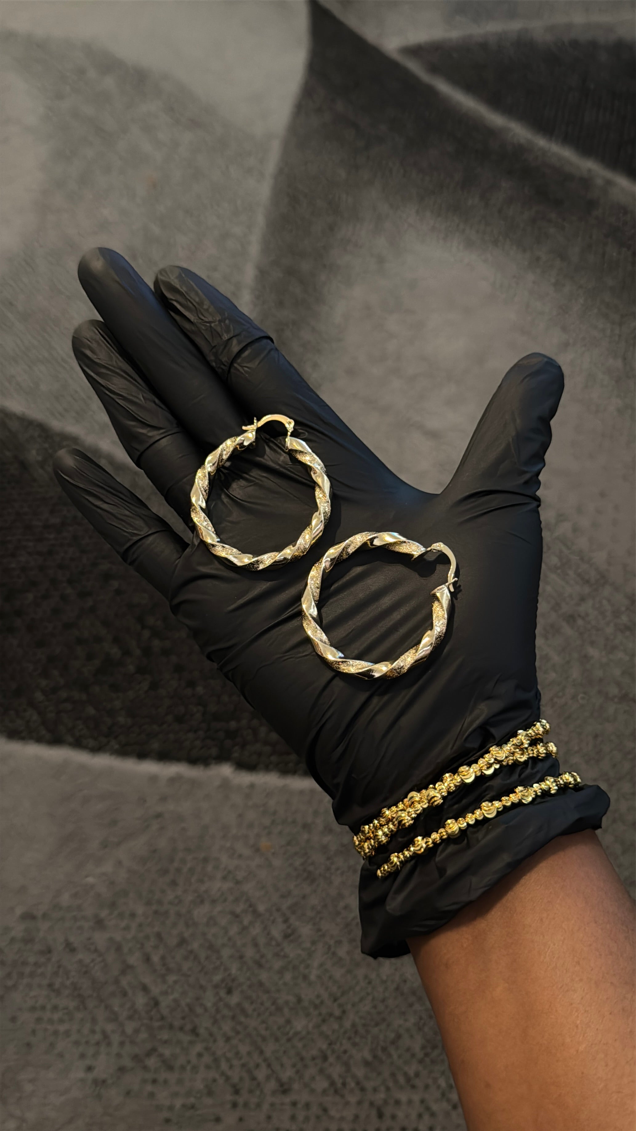 Rope Hoop Big Gold lookalike earrings