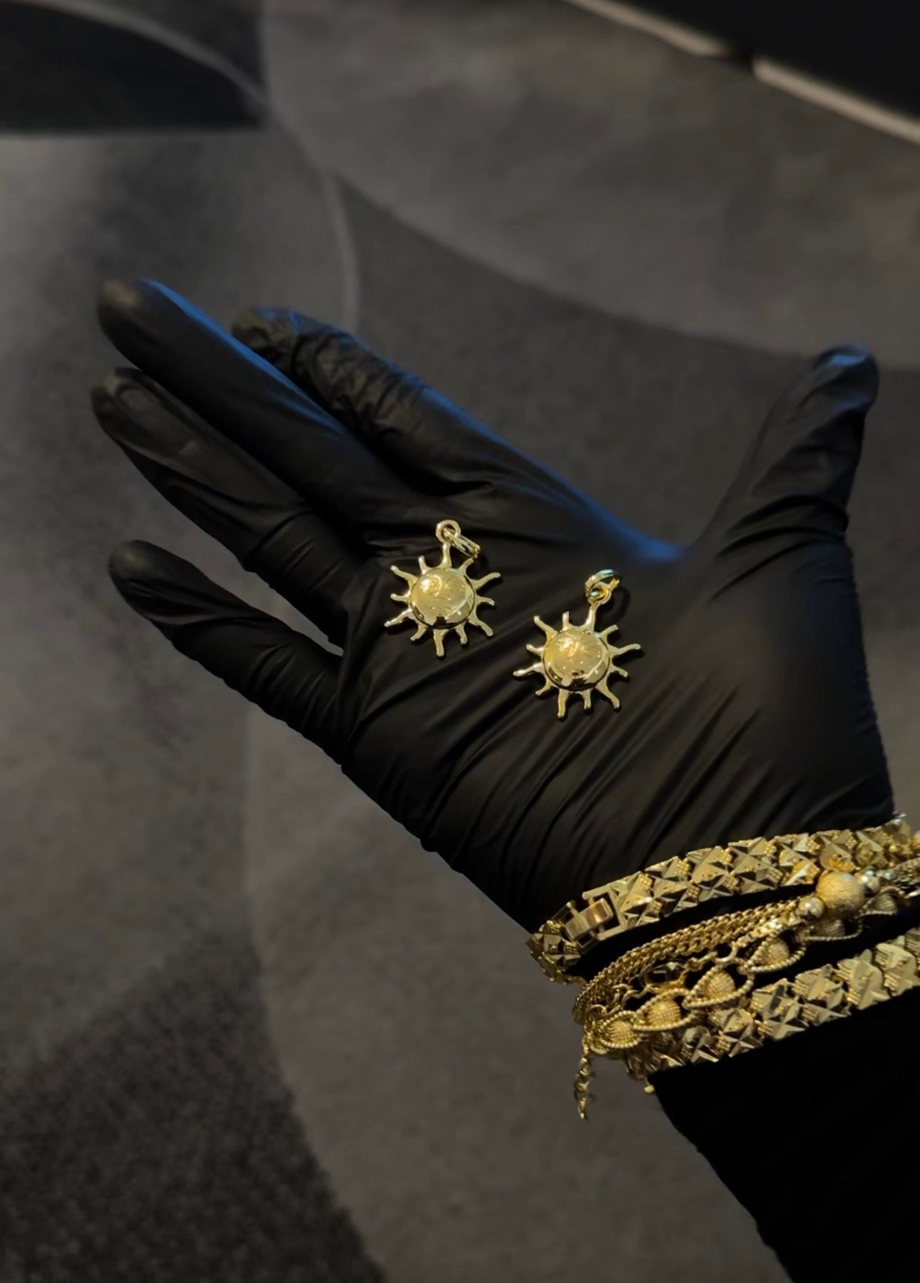 Gold Sun Pendant Charm