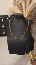 Gold Double Layer Black Clover Necklace