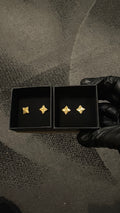 STD S002  Gold Stud Earrings