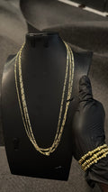 Figaro Step Gold Lookalike Chain Necklace