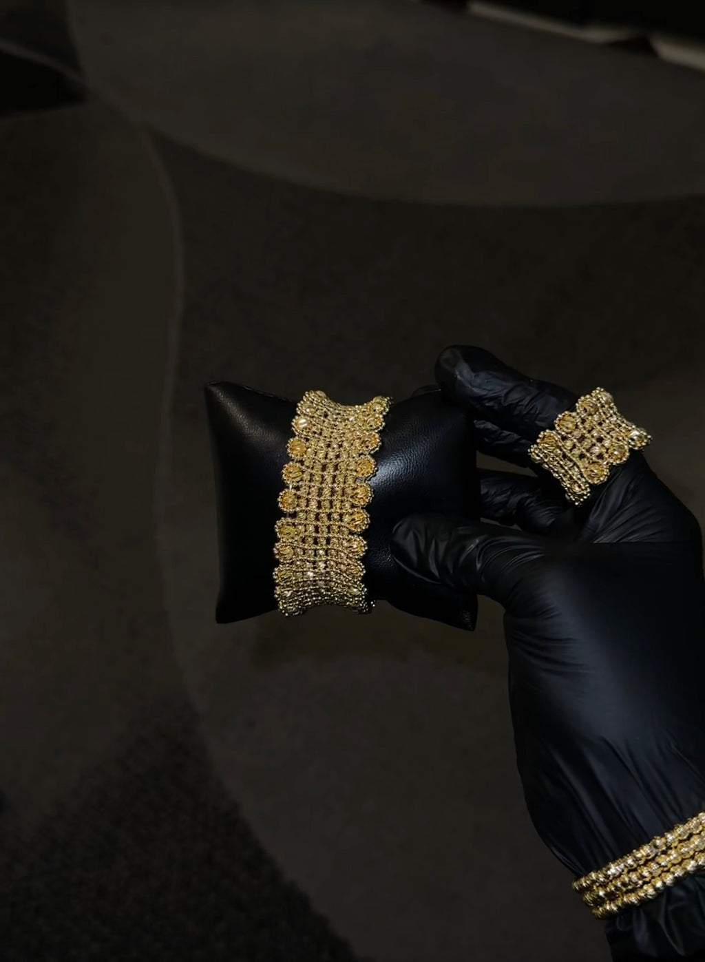 Luxury Crystal Mesh Bracelet & Ring Set