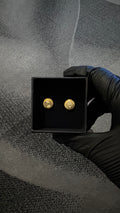 Sunburst Gold Stud Earrings
