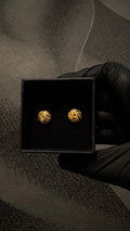 Vintage Spiral Gold Stud Earrings